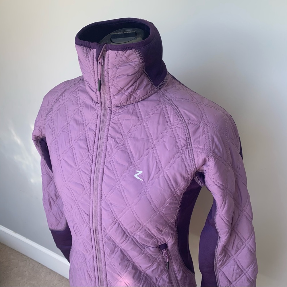 HORZE Quilted Purple Riding Jacket - Picture 2 of 7